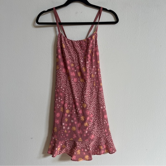 AERIE PINK FLORAL ATHLETIC WORKOUT DRESS XS - Picture 2 of 3